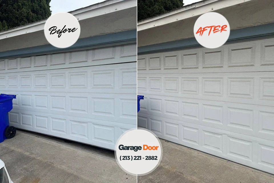 Before and after: garage door repair Golden Valley, AZ
